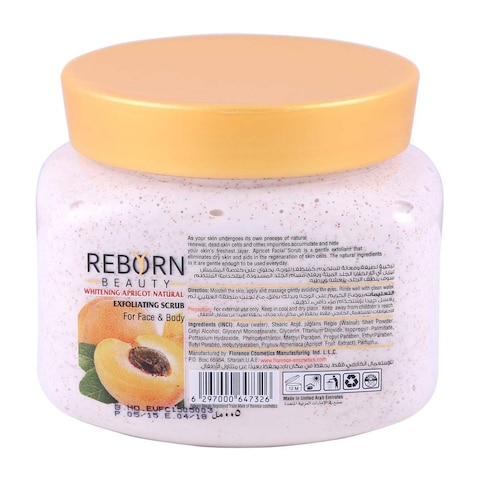 Reborn Beauty - Whitening Apricot Natural Exfoliating Scrub 500ml
