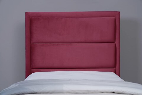 PAN Home Home Furnishings Trojan Headboard Velvet Pink L-120: H-125cm 120x125 Pink