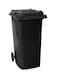 سلة مهملات بعجلات أسود 240لتر