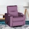 In House Velvet Rocking &amp; Rotating Cinematic Recliner Chair With Cups Holder - Light Purple - AB08
