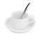 Generic 6-Piece Tea Cup And Saucer Set - White 180ml
