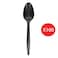 Gpi Plastic Spoon Black 100 Pieces