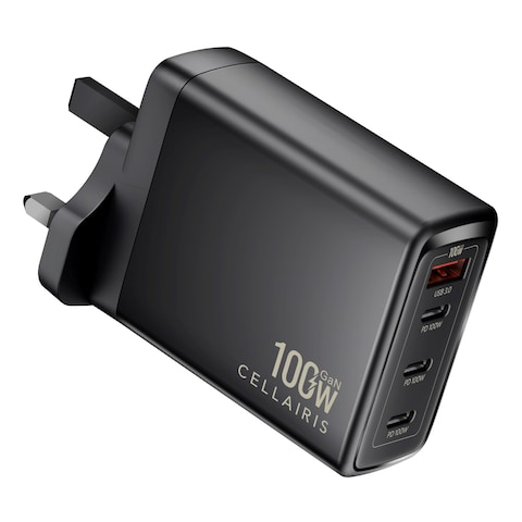 Cellairis GaN USB 3.0 And PD Wall Charger Black 100W