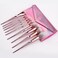 10-Piece Metal Makeup Brush Set Rose Gold
