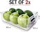 Fridge Organizer Bins Refrigerator Organizer - Set of 2 Refrigerator Organizer Bins and Freezer Organizer