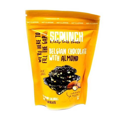 Scrunch Belgian Chocolate with Almond - 35 gram