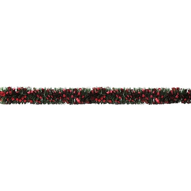 Tinsel Garland Green/Red 200cmx6cm