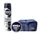 NIVEA MEN Antiperspirant Black &amp; White Invisible Original Spray 150ml+ Face Body &amp; Hands Cream Moisturising Tin 75ml