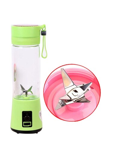 Generic High-Power USB Charging Juice Cup Blender 600 ml Po12375 -Green