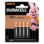 Buy Duracell AAA Alkaline Battery 1.5V Black 4 Battery in UAE