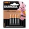 Duracell AAA Alkaline Battery 1.5V Black 4 Battery