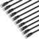 10-Pack Cat6 Ethernet Cable (Cat6 Cable, Cat 6 Cable) in Black 1 Foot 0.3M (BLACK)