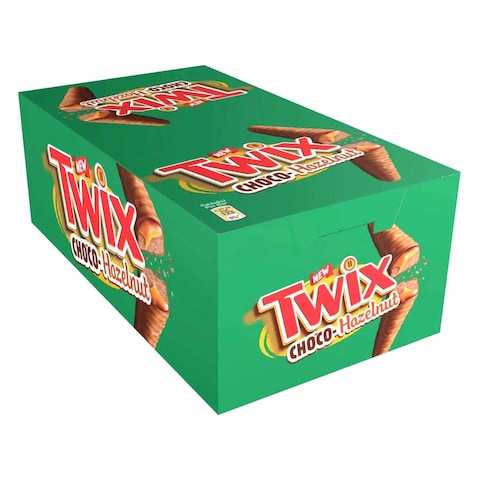 Twix Twin Choco-Hazelnut Chocolate Bar 50g x Pack of 24