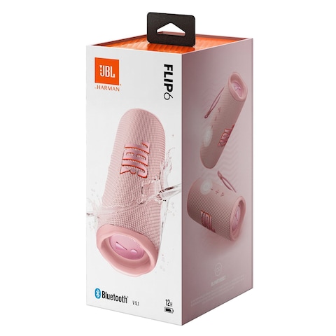 JBL Flip 6 IP67 Portable Bluetooth Speaker Waterproof With Powerful Sound And Deep Bass Pink