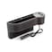 Generic-Black Car Chargers Car Seats Slot Storage Box Multi Function Dual USB Chargers Seats Gaps Organizer Seats Side Slit Pocket