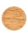 صحن تقديم دائري خشبي بني 2.5 × 25 × 25 سم