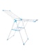 In-House Metal Foldable Cloth Drying Rack, White/Blue, 108X62X6cm