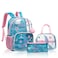 Eazy Kids 17" Set of 3 School Bag with Lunch Bag and Pencil Case Mermaid-Blue