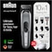 Braun 10-in-1 Beard Trimmer, With Hair &amp; Nose Trimmer &amp; Gillette Razor, For Face &amp; Hair T, Body Grooming &amp; Clean Shaving, Men's Gift Set, 2 Pin Bathroom Plug, MGK7221, Dark Grey