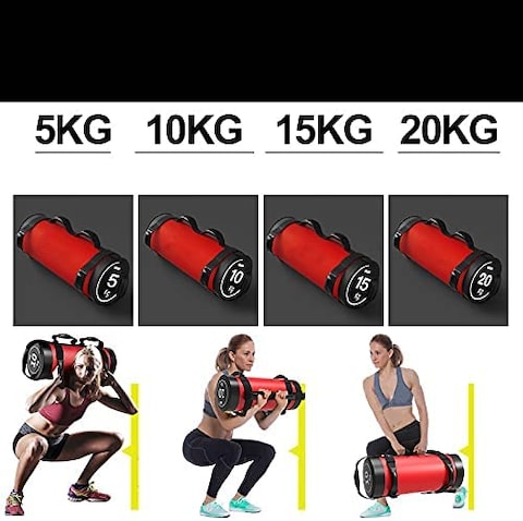ULTIMAX Power Bag Weight Training Bag Sandbag Weight Training Power Bag with Handles &amp; Zipper Weight Adjustable Fitness Powerbag, Weight Lifting, Powerlifting Workout-10KG