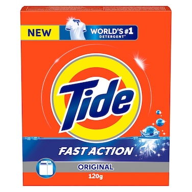 تايد فاست أكشن مسحوق غسيل عالي الرغوة الأصلي 120 غرام