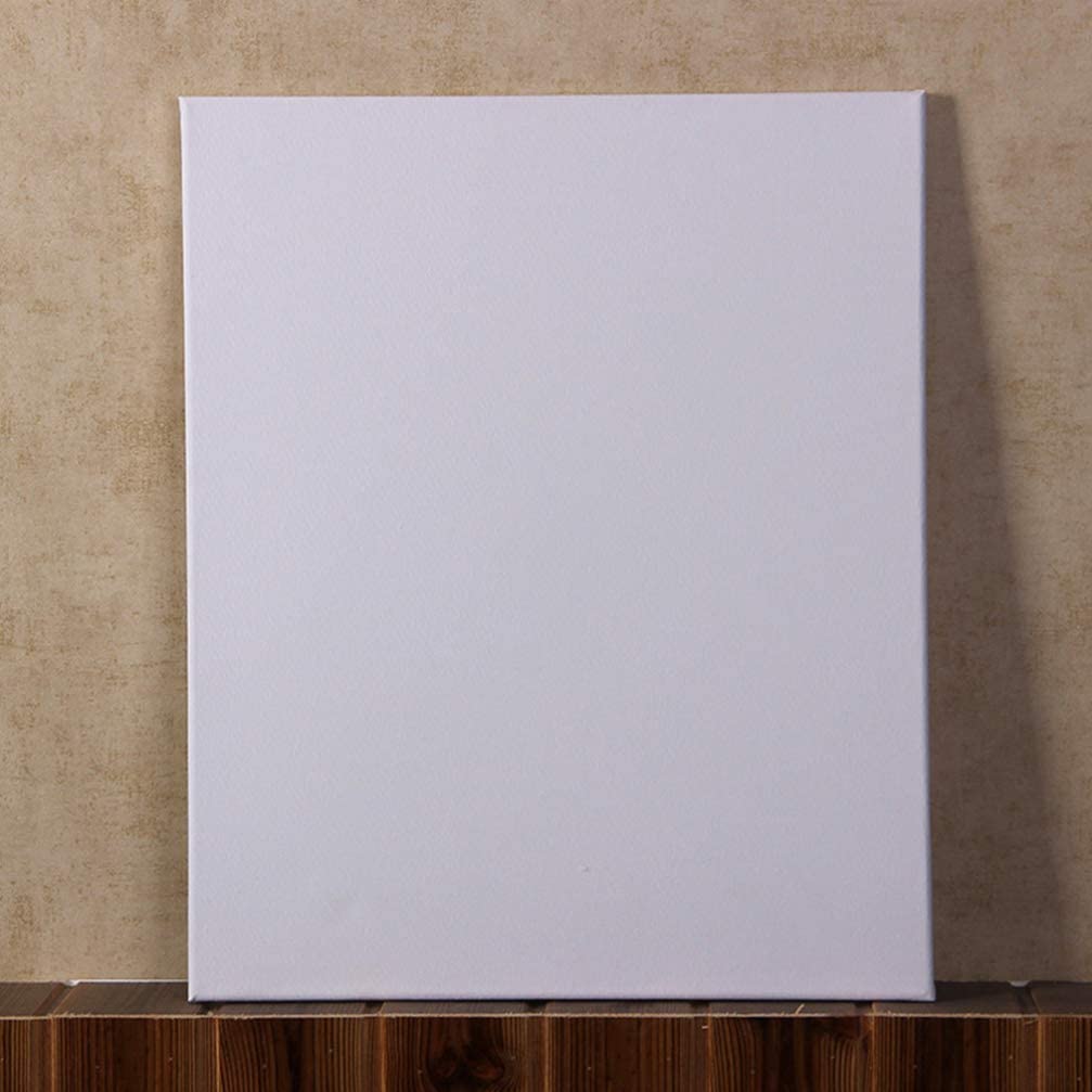 Generic 6Pcs Stretched White Blank Canvas For Painting Drawing 20X30cm