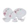 Royalford 50 Pcs Opalware Dinner Set, Rf10200, Assorted Design, Lightweight, Beautiful Design Opal Dishes Sets Service For 6