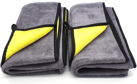 2Pcs Pcs Car Care Towel, Soft Microfiber Cleaning Cloth for Polish The Exterior of Cars, Reusable Car Cleaning Accessories