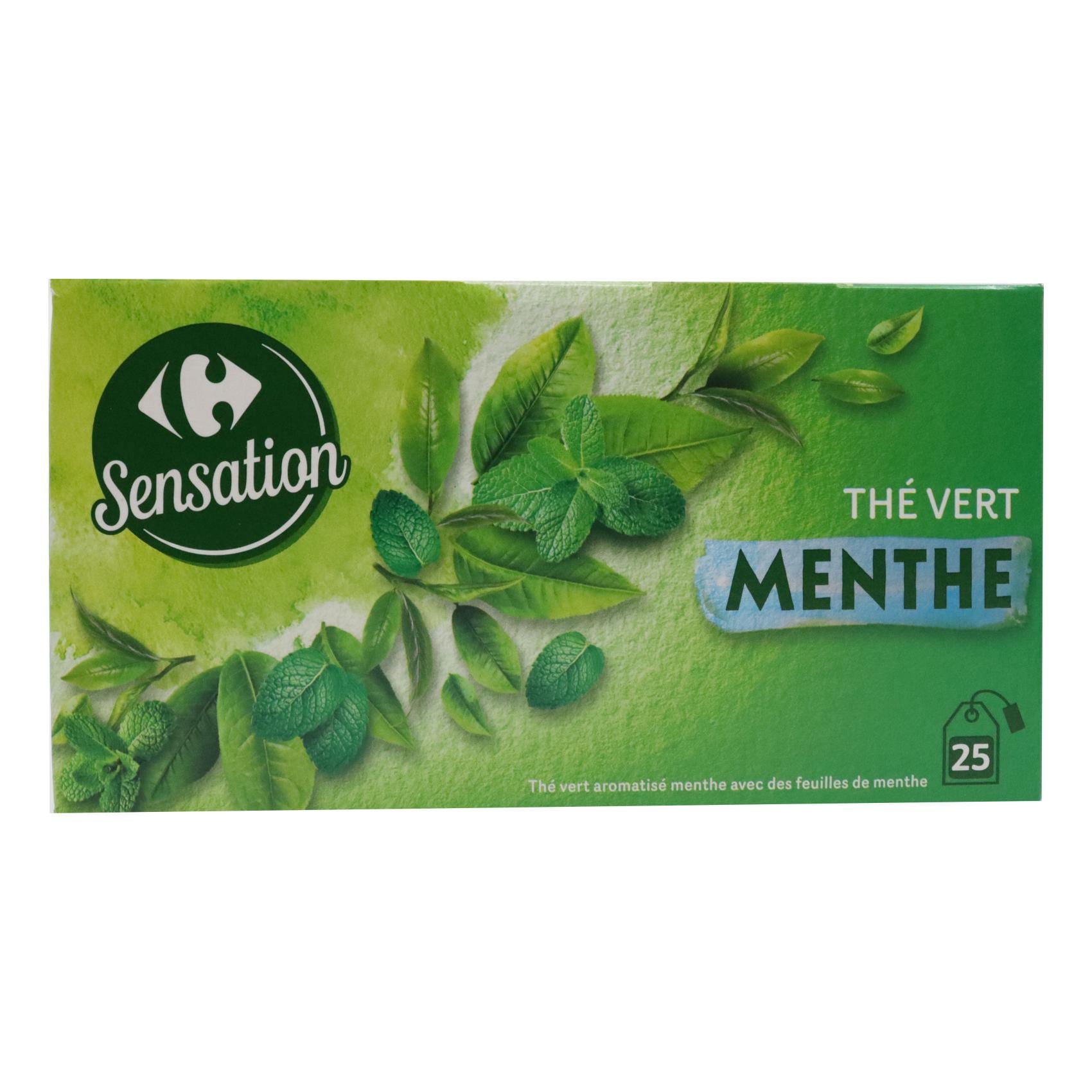 كارفور شاي أخضر بالنعناع 1.6 جرام × 25 كيس
