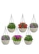 vsell24&nbsp;6Pc Round Hanging Flower Pot With Drainage Hole For Indoor Outdoor Balcony Garden Pots White 25X16Cm