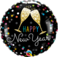 18" Round Foil Balloon New Year Bubbly Wine Toast 1ct