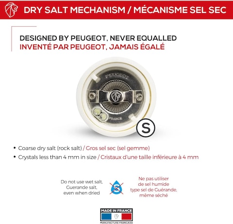 Peugeot Elis Sense Electric U Select Salt Mill, Steel, 20cm, Pg-27179, 8-Inch