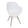 Jilphar Furniture Fiber Plastic Dining Room Chair with Armrest - White - JP1271B