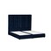 In House Berlin Velvet Bed Frame - Single - 200x100 cm - Dark Blue