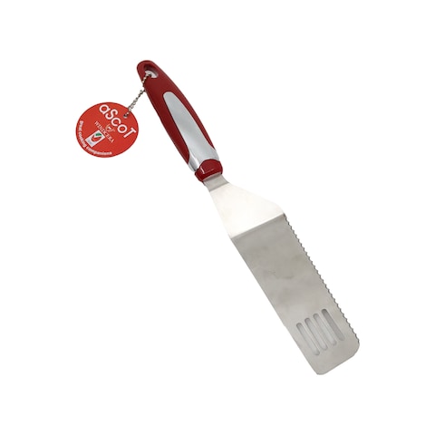 Ascot Pizza Cake Server Red And Silver