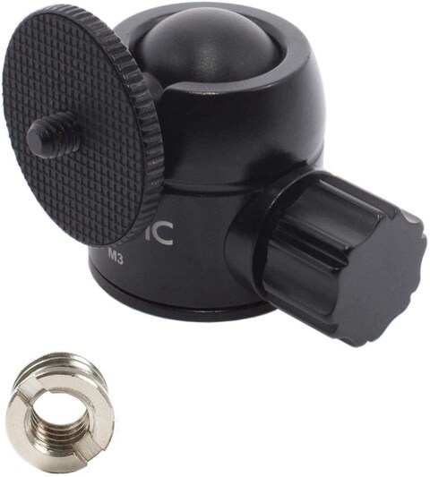 Coopic M3 Tripod Ball Head Mount Head-Metal 360 Degree Pan 90 Degree Tilt Tripod Mount With 1/4 Screw For Digital Camera Compact DSLR Cell Phone Monopod Gopro Light Stand