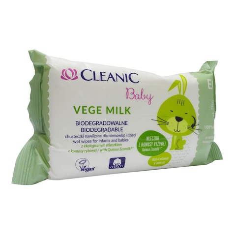 Cleanic Vege Milk Baby 50 Wet Wipes