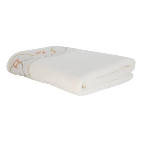 Cannon 600 GSM Jacquard Bath Sheet White 81x163cm