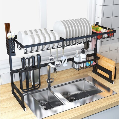 Decdeal Stainless Steel Over the Sink Dish Rack