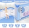 Lovely Baby Playpen For Toddler, Baby Playard, Playpen For Babies With Gate, Indoor Playard or Kids Activity Center, Sturdy Safety Play Yard With Soft Breathable Mesh And Anti-Slip Base (Blue)