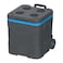 Cosmoplast Keep Cold Picnic Ice Box With Trolley 45L Black/Blue