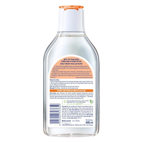 Nivea Energy Micellar Water Make Up Remover With Vitamin C 400Ml