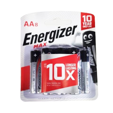Energizer Alakline Battery Max Power AA 8 Batteries