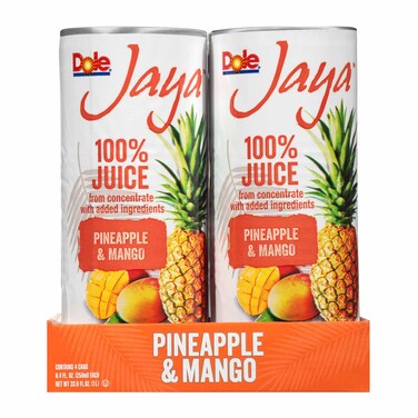 Dole Jaya Pineapple And Mango Juice 250ml Pack of 4