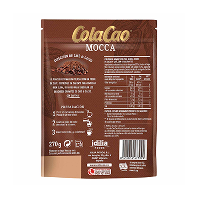 Cola Cao Instant Coffee Mocca Coffee And Cacao Drink 270GR