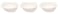 Tendance's Porcelain 7.5 Inch Bowl, White -  JX52-B002-03, 3 Pcs Set