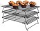 Generic Misbah 3-Layer Cooling Rack, Stack Able Baking Rack Shelf, Kitchen Cookie Cooling Rack Baking Supplies For Bread Cake Biscuits And More (3-Tier Cooling Racks)