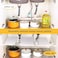 Aiwanto 3 Pack Adjustable Storage Rack Storage Shelf for Kitchen Storage Shelves Storage Rack for Wardrobe(Rand Colour)
