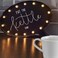 Metal Speech Bubble Writing Black Chalkboard with LED Lights 41x27cm