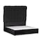 In House Al Shahba Velvet Bed Frame - King - 200x180 cm - Black